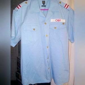 Cavi XL Sky Blue Short Sleeve Uniform Shirt